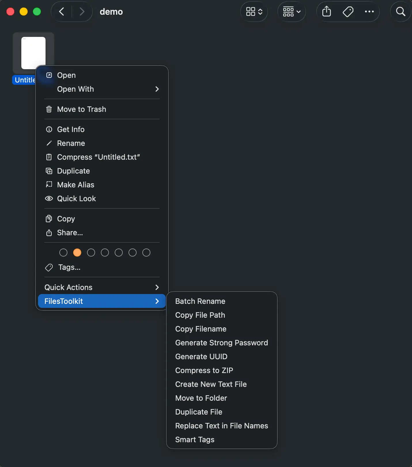 FilesToolkit Mac App Interface