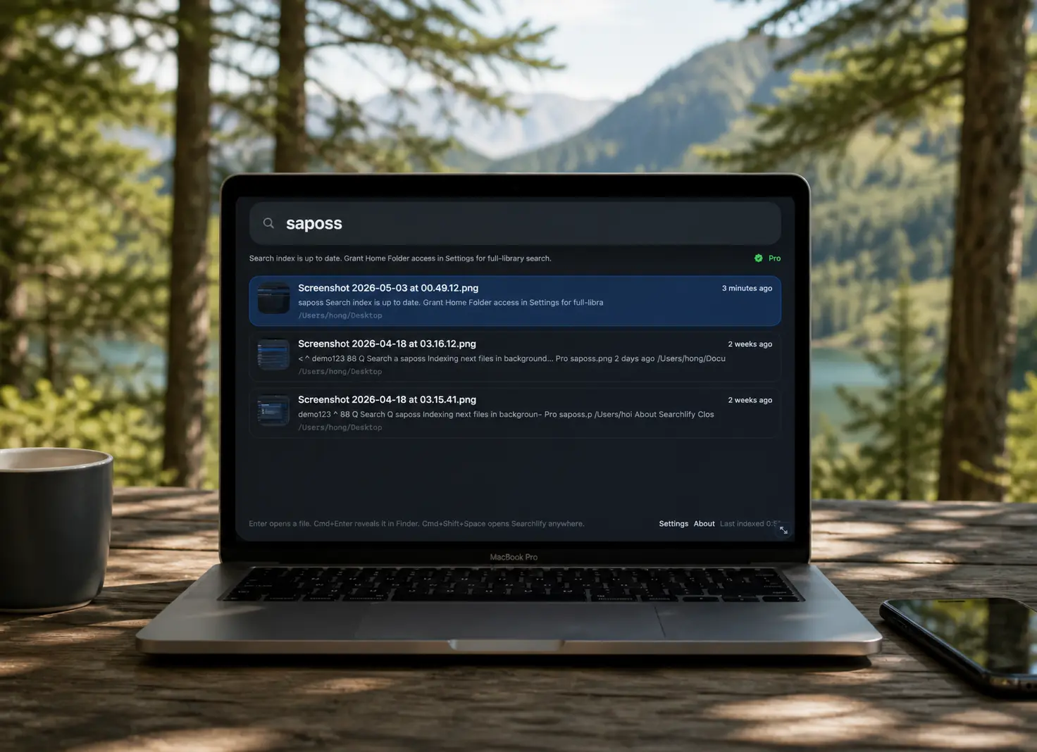 Searchlify Mac App Interface